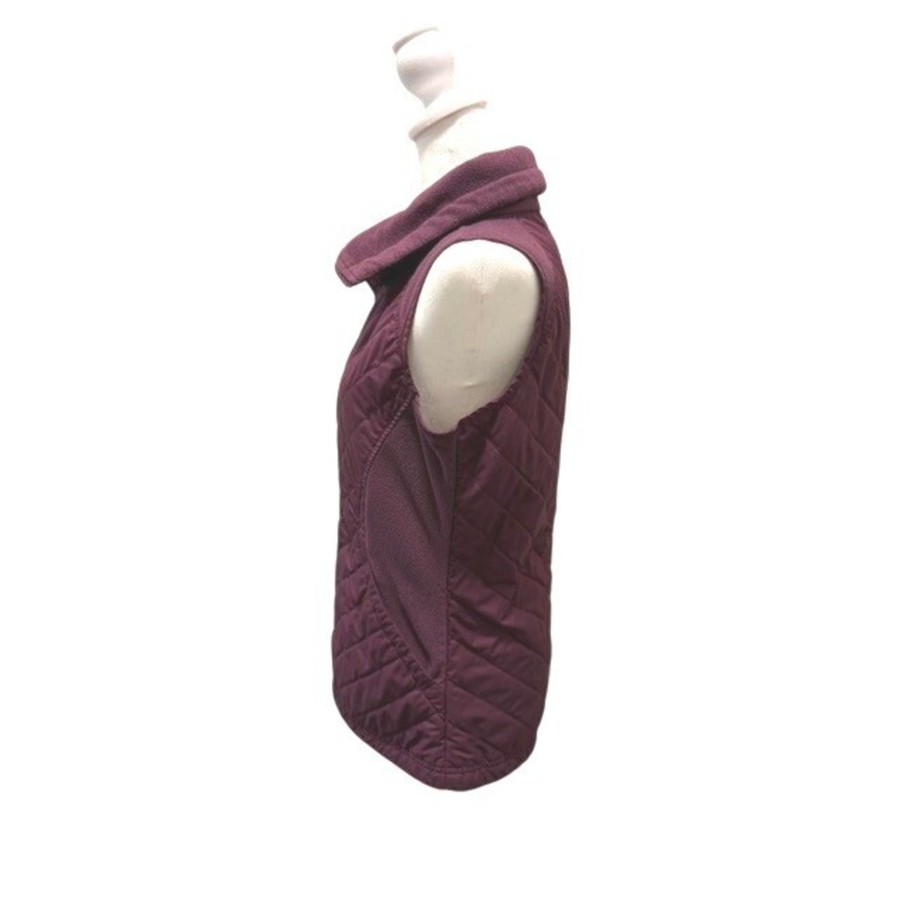 Columbia Womens Quilted Fleece Panel Full Zip Vest Plum Purple RN69724 Size S - Picture 2 of 7